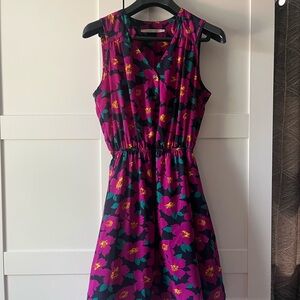 41 Hawthorn Pink and Black Sleeveless knee length Dress